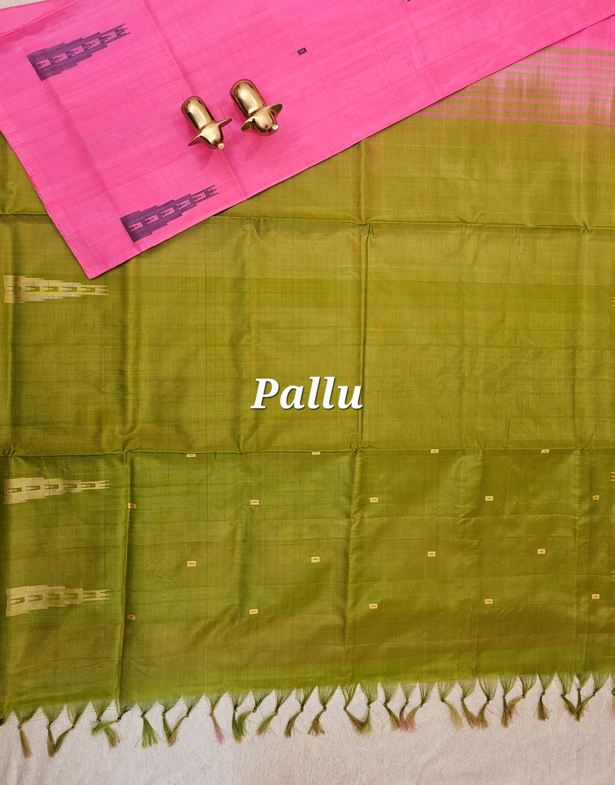 Chinnalampattu Saree - Pink with Green