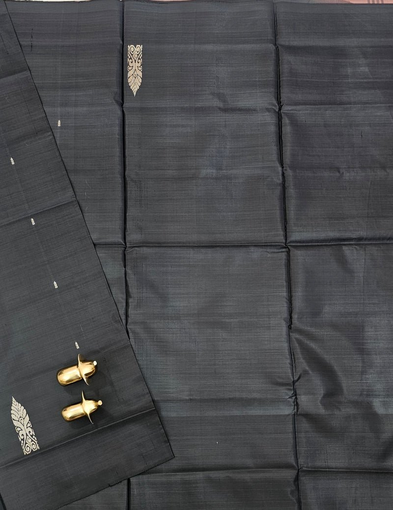 Chinnalampattu Saree - Black with Onion Pink