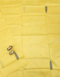 Chinnalampattu Saree - Yellow with Dual Shade Greyish Pink