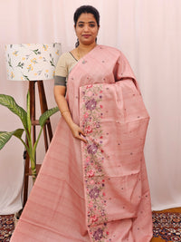 Soft Tussar Kota Weaving - Peach