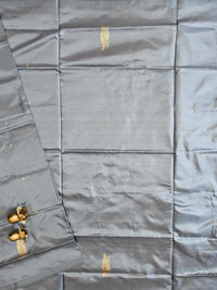 Grey with Green Chinnalampattu Saree with Blouse