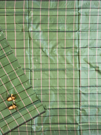 Green with Violet Chinnalampattu Saree with Blouse