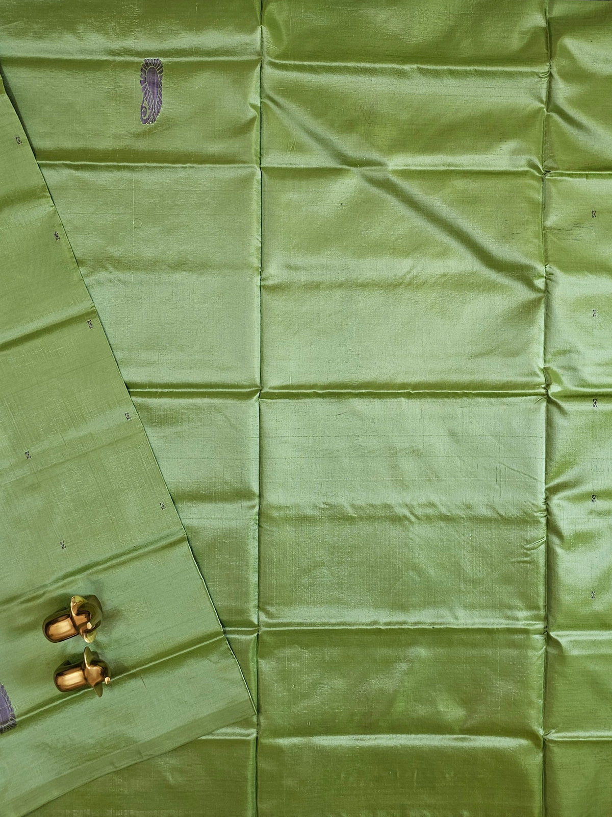 Green with Black  Chinnalampattu Saree with Blouse