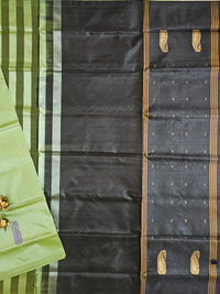 Green with Black  Chinnalampattu Saree with Blouse
