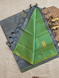 Green with Grey Chinnalampattu Saree with Blouse