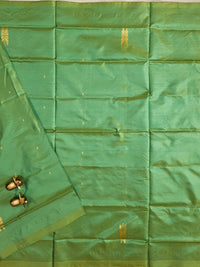 Green with Grey Chinnalampattu Saree with Blouse