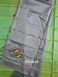 Green with Grey Chinnalampattu Saree with Blouse