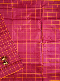 Maroon with Orange Chinnalampattu Saree with Blouse