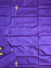 Blue with Yellow Chinnalampattu Saree with Blouse