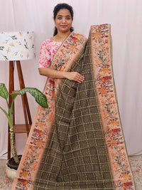 Semi Chanderi Saree - Green