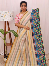 Semi Chanderi Saree - Multi Shade
