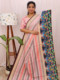 Semi Chanderi Saree - Multi Shade