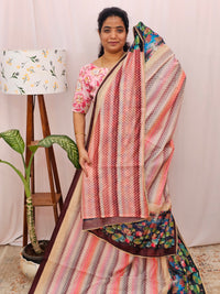 Semi Chanderi Saree - Multi Shade