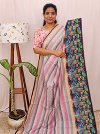 Semi Chanderi Saree - Multi Shade