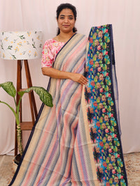 Semi Chanderi Saree - Multi Shade