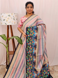 Semi Chanderi Saree - Multi Shade