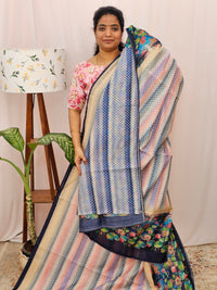 Semi Chanderi Saree - Multi Shade