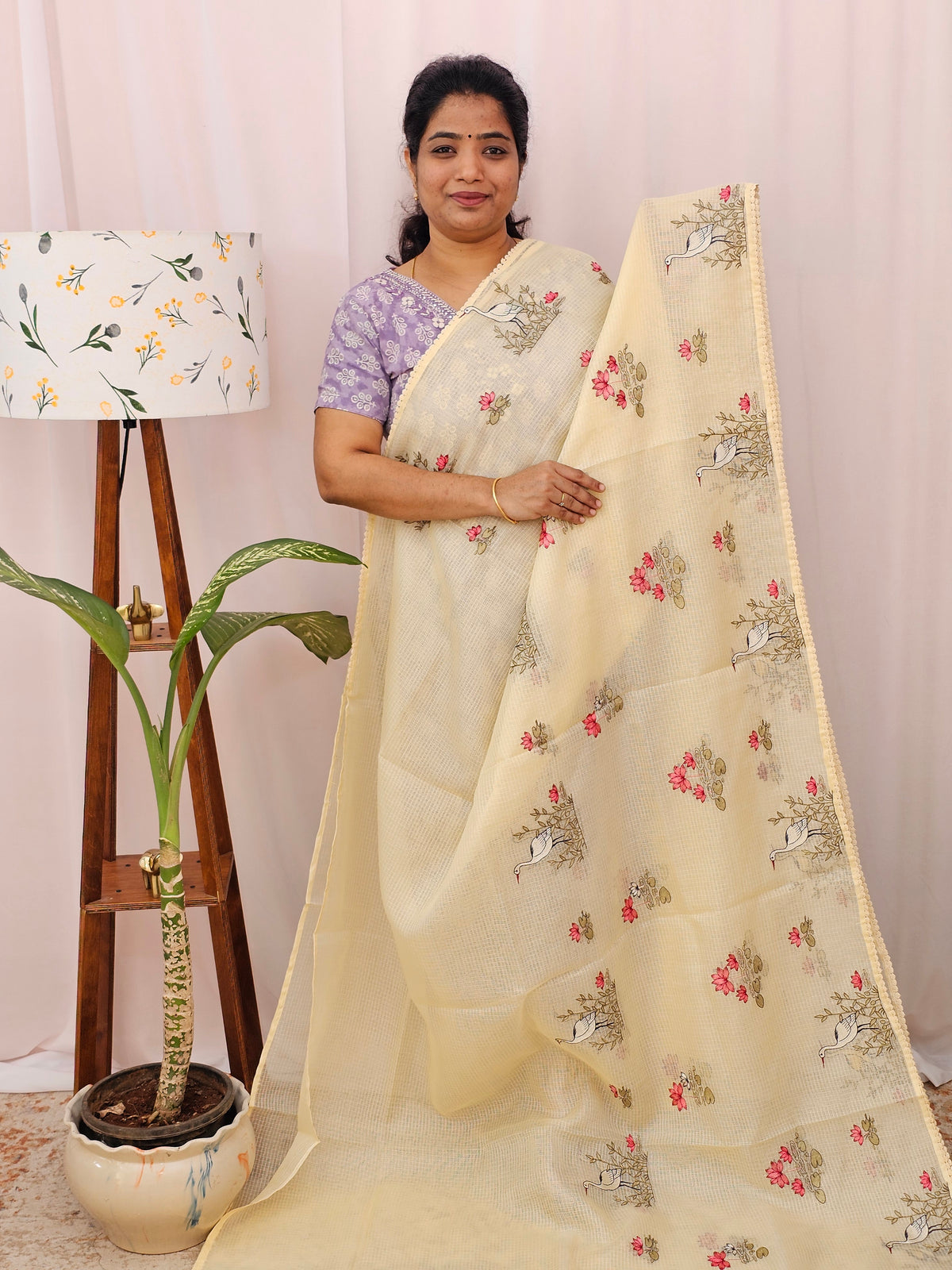Premium Semi Tussar Kota Weaving Saree - Sandal
