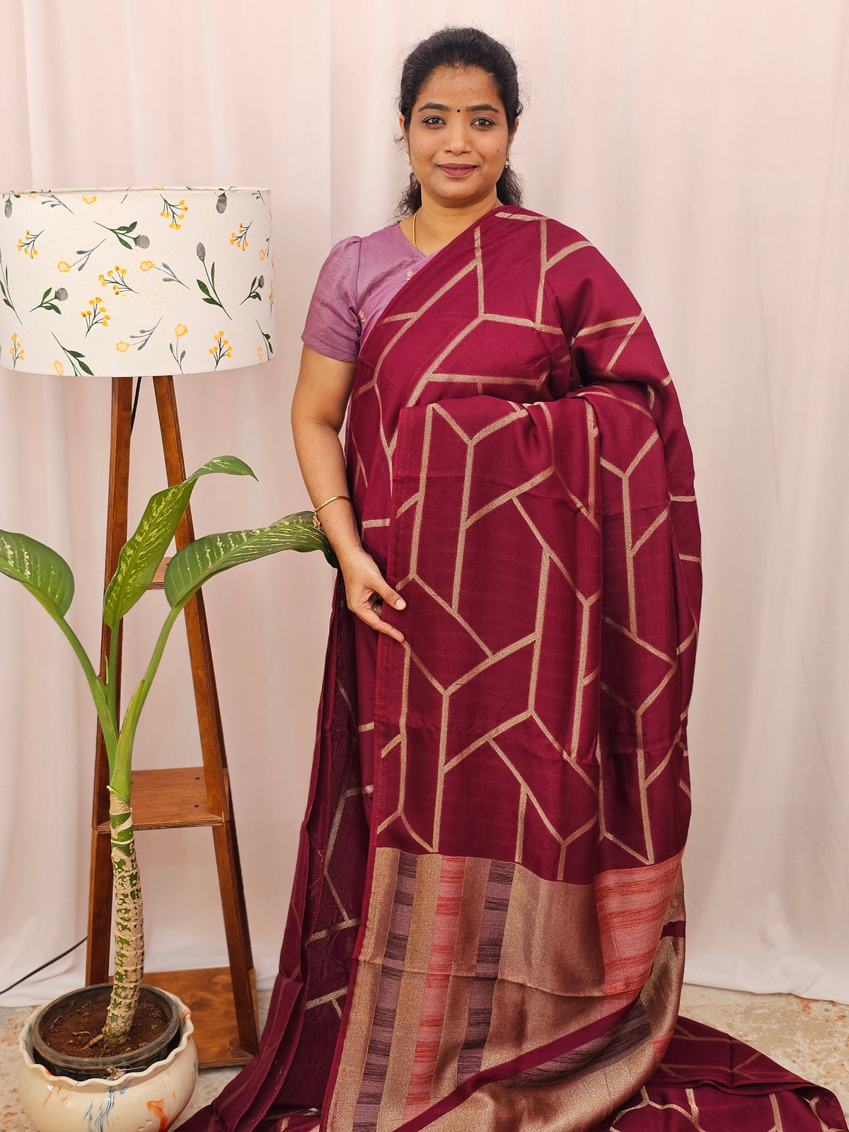 Exclusive Designer Silk Georgette Sarees - Maroon