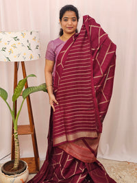 Exclusive Designer Silk Georgette Sarees - Maroon