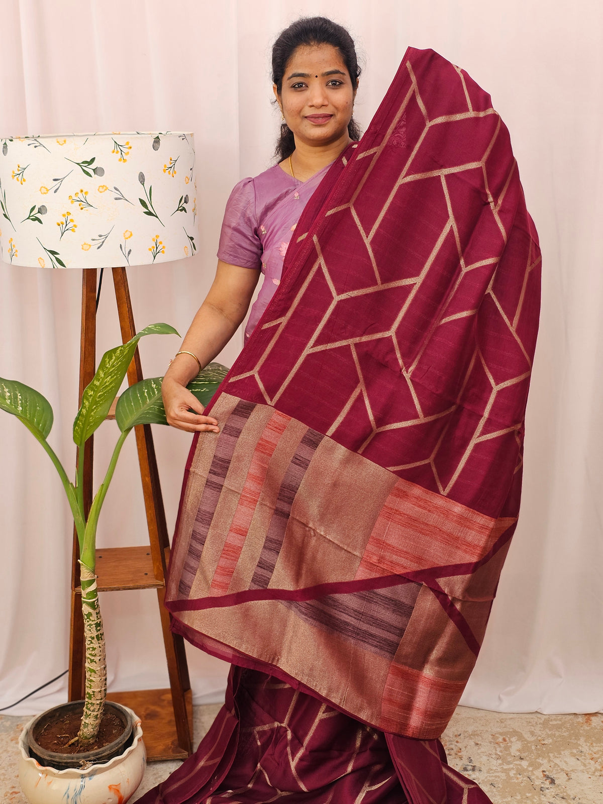 Exclusive Designer Silk Georgette Sarees - Maroon