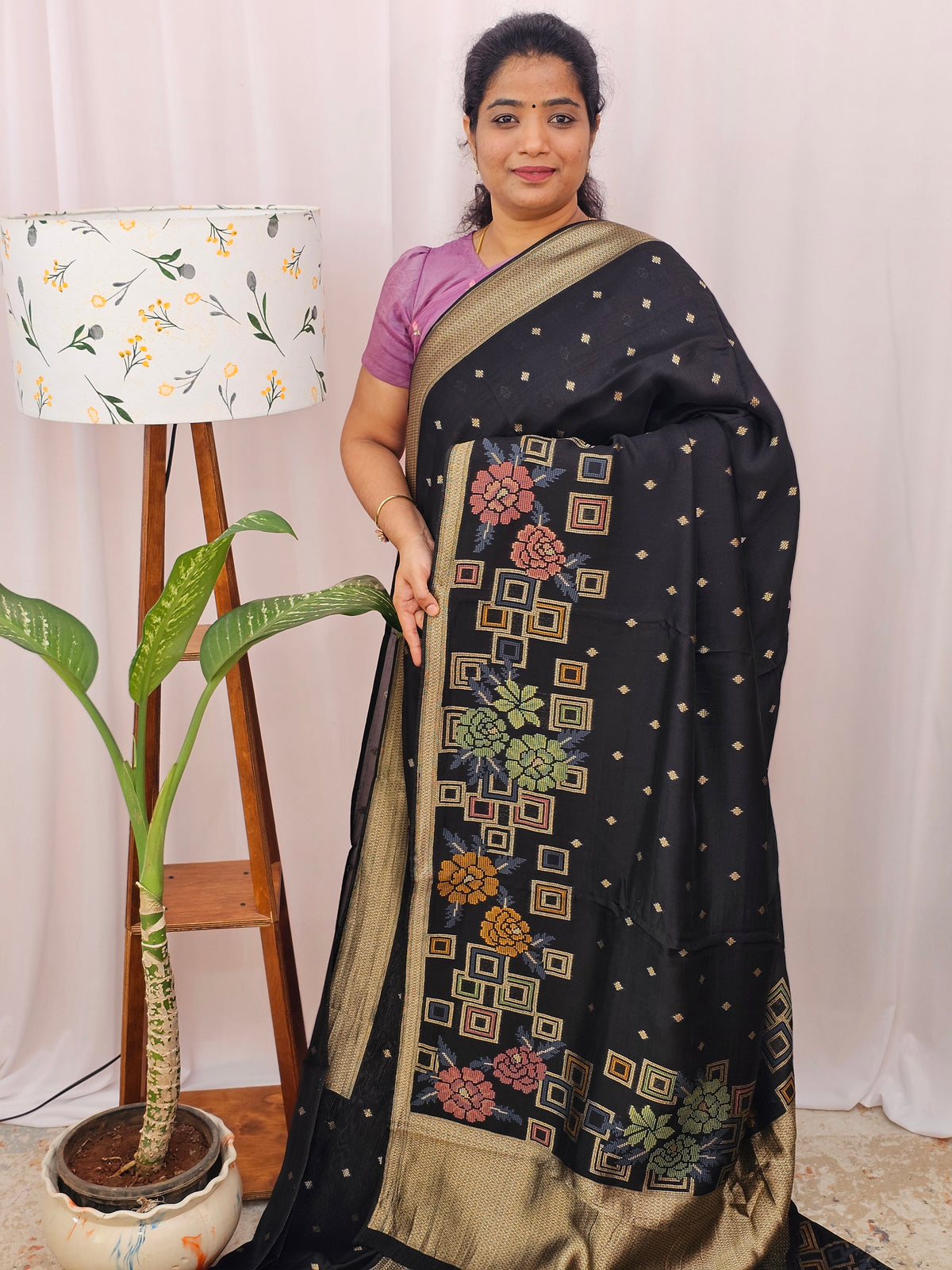 Exclusive Designer Silk Georgette Sarees - Black