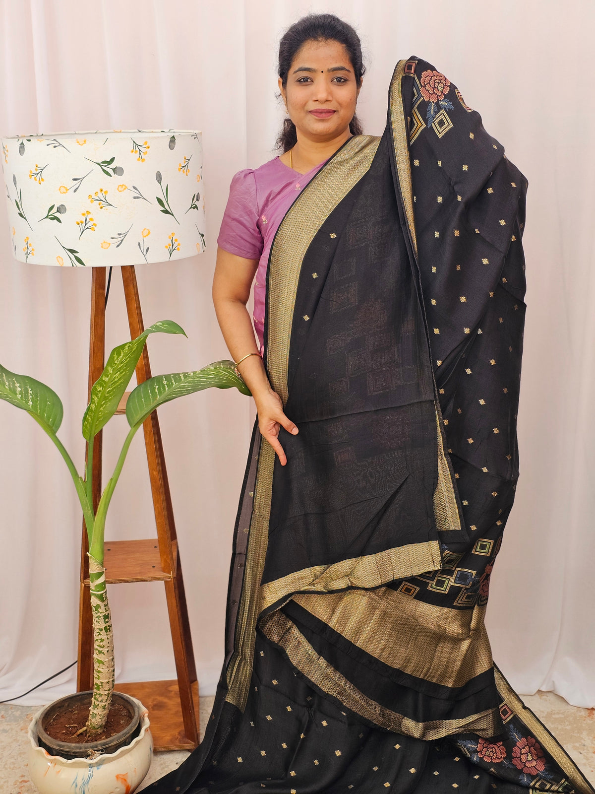 Exclusive Designer Silk Georgette Sarees - Black