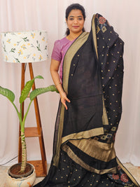 Exclusive Designer Silk Georgette Sarees - Black