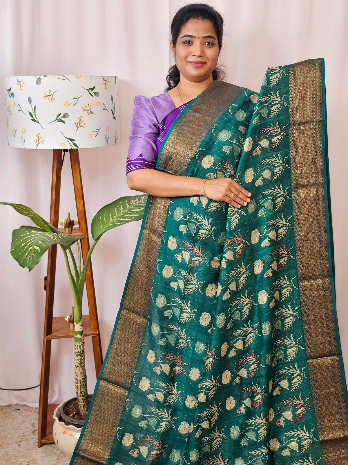 Pure Chanderi Butter Silk - Green