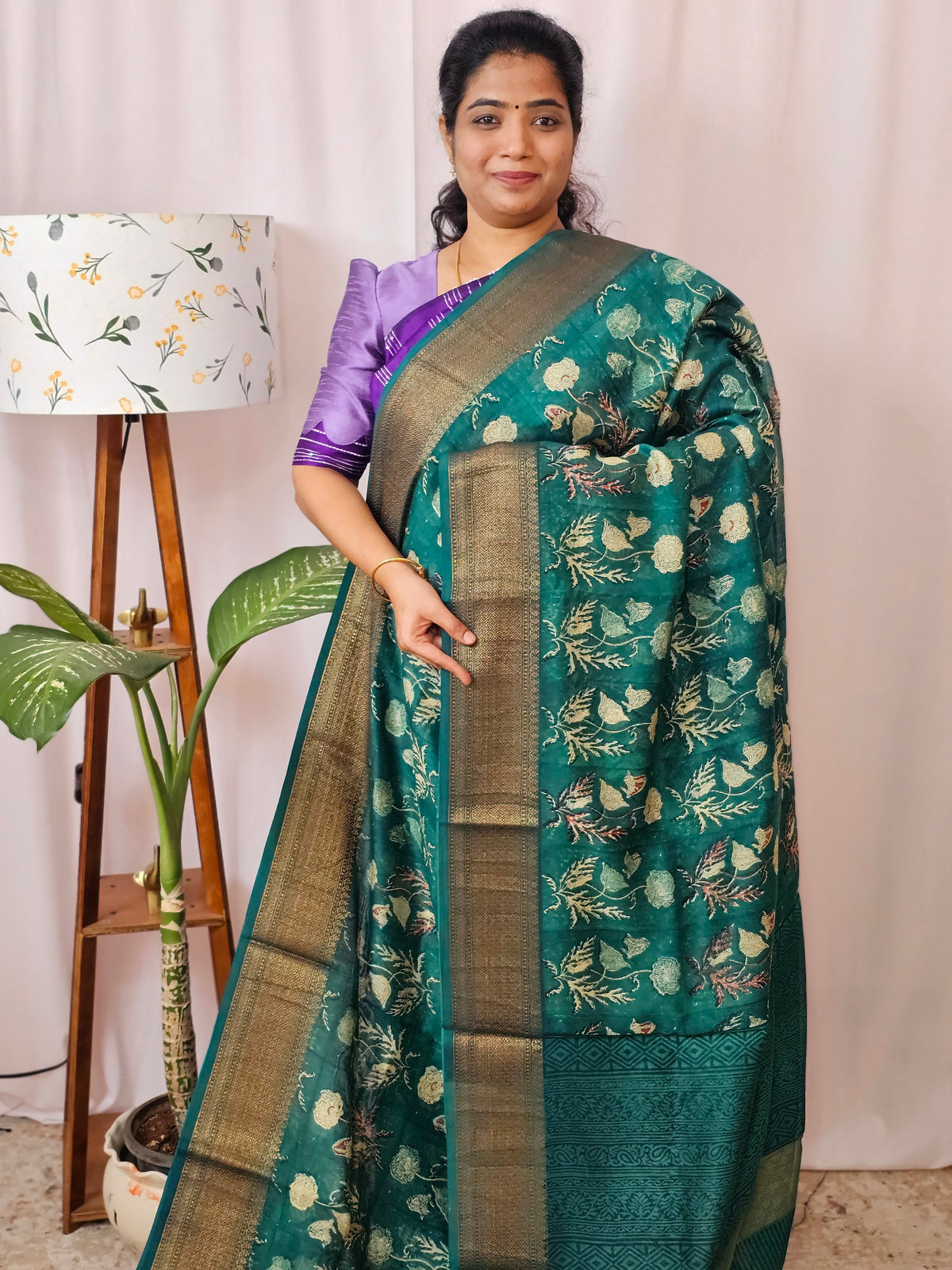 Pure Chanderi Butter Silk - Green