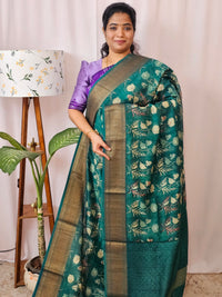 Pure Chanderi Butter Silk - Green