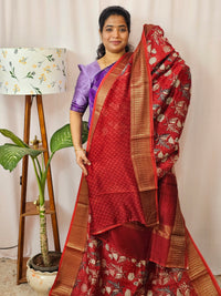 Pure Chanderi Butter Silk - Red