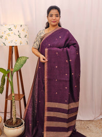 Pure Linen by Linen Sarees - Purple