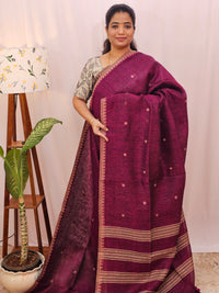 Pure Linen by Linen Sarees - Magenta Pink