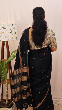 Pure Linen by Linen Sarees - Black