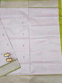 Pastel Lavender with Green Chinnalampattu Saree with Blouse