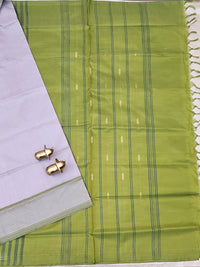 Pastel Lavender with Green Chinnalampattu Saree with Blouse