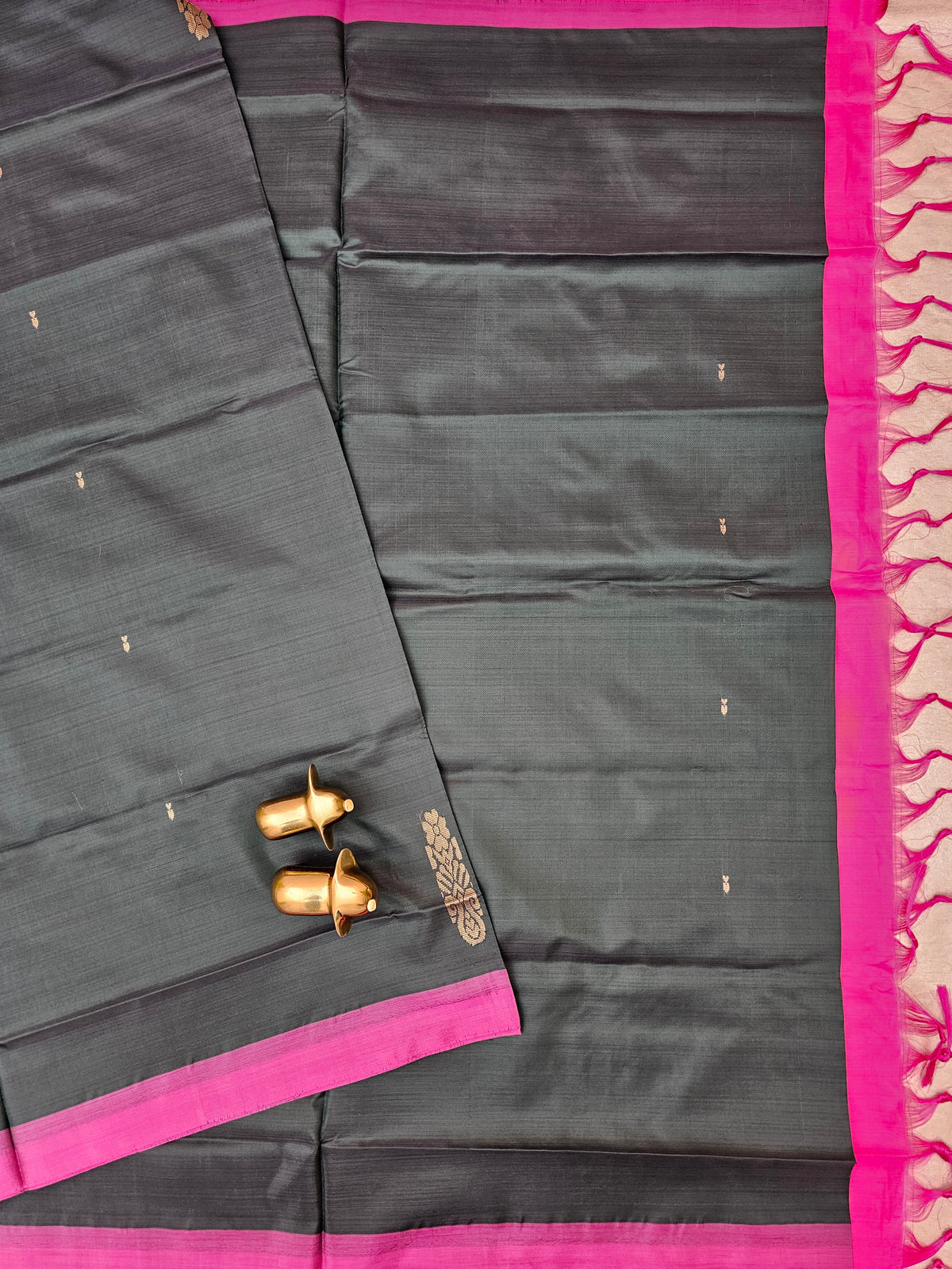 Dark Green with Pink Chinnalampattu Saree with Blouse