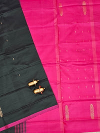 Dark Green with Pink Chinnalampattu Saree with Blouse