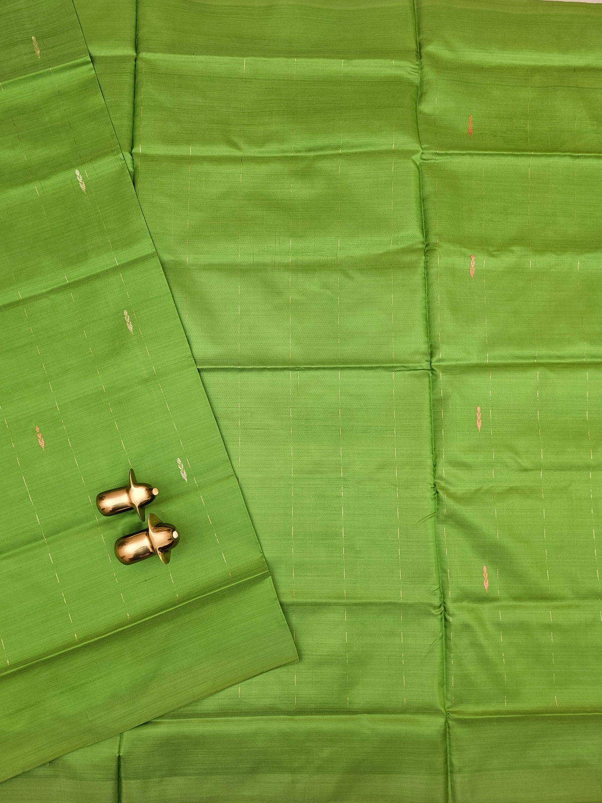 Green with Slight Purple Grey Chinnalampattu Saree with Blouse