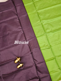 Green with Slight Purple Grey Chinnalampattu Saree with Blouse