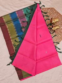 Pink with Multishade  Chinnalampattu Saree with Blouse