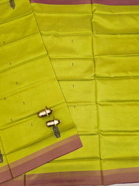 Green with Purple Chinnalampattu Saree with Blouse
