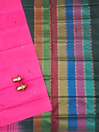 Pink with Multishade  Chinnalampattu Saree with Blouse