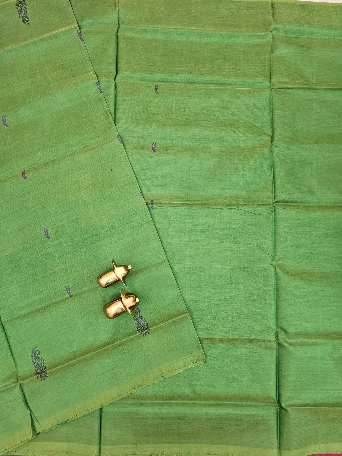 Green with Dark Pink Chinnalampattu Saree with Blouse