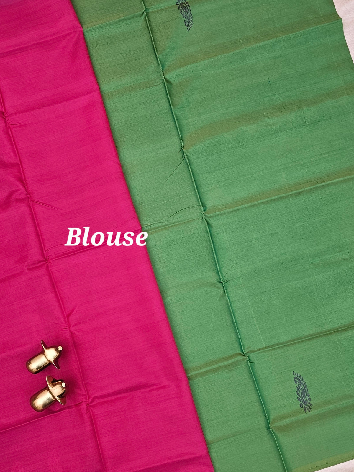 Green with Dark Pink Chinnalampattu Saree with Blouse