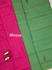 Green with Dark Pink Chinnalampattu Saree with Blouse