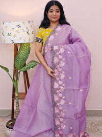 Organza Tissue Saree - Lavender