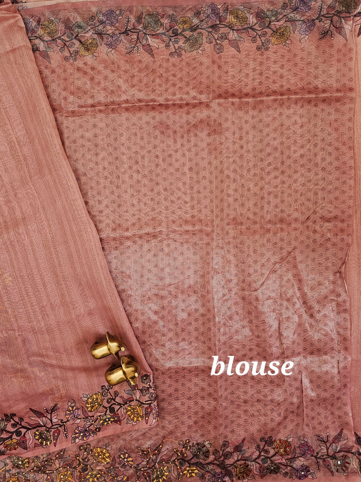 Premium Semi Tussar  with Thread Knot Work Saree - Onion Pink