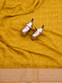 Chiffon with Zari Border Saree - Mustard Yellow